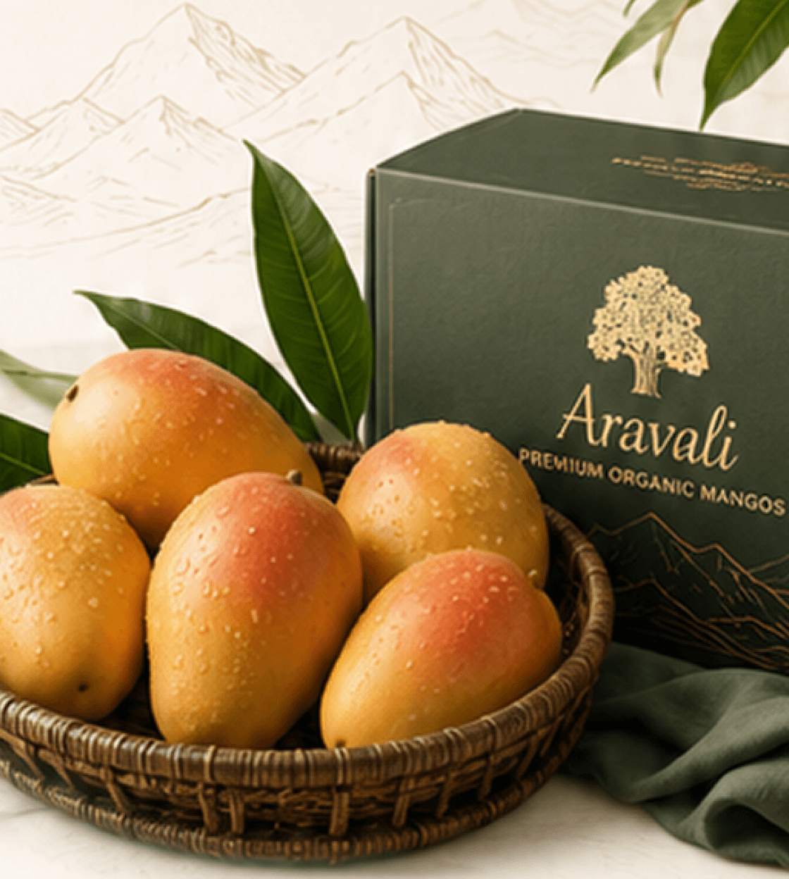 Mangoes with premium Aravali packaging